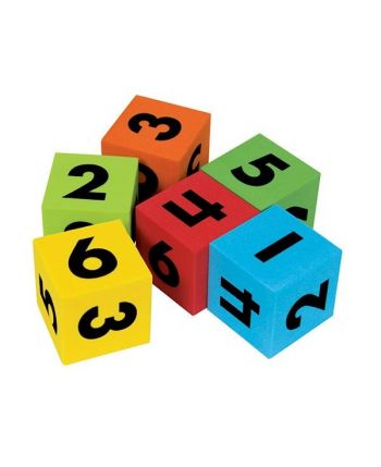 6 sided 1-6 Foam Dice- 40mm Class Pack (10) - GA401