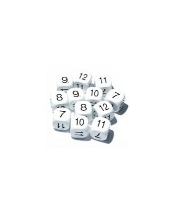 6 sided Dice 22mm Numbered 7-12 
