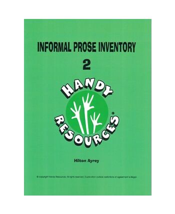 Informal Prose Inventory 2 by Hilton Ayrey