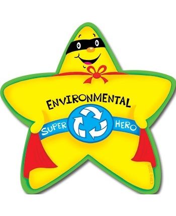 Environmental Super Hero Adhesive Star Badges CTP4624