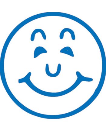 Blue Smiley Face Merit Stamp