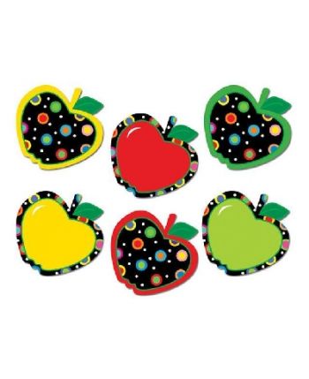 Jumbo Designer Cut-Outs - Dots on Black Apples CTP5942