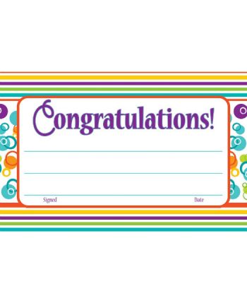 Congratulations Calypso Rainbow Certificates Pack of 30 CD101065