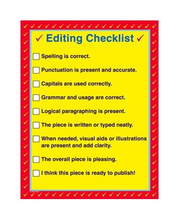 Editing Checklist Chart CD6317