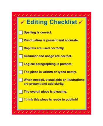 Editing Checklist Chart CD6317