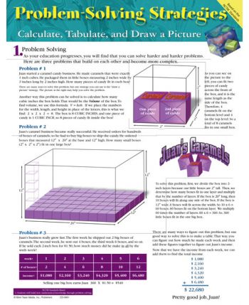 Problem Solving Strategies - Calculate, Tabulate and Draw a Picture Chart CD5961