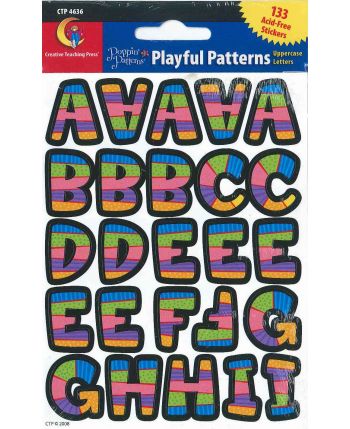Alphabet Shape - Poppin' Patterns Playful Patterns Uppercase Letters Stickers CTP4636