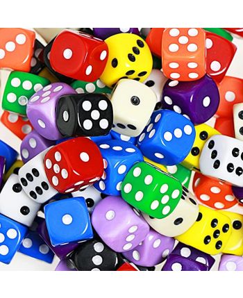 6 sided Dot Dice- Bag of 5 - GA031