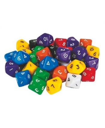 10 Sided Dice (1-10) Bag of 10 - GA061