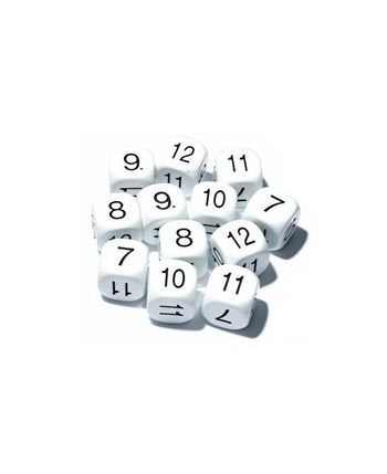 6 sided Dice 22mm 7-12 Pack of 5 - GA312 