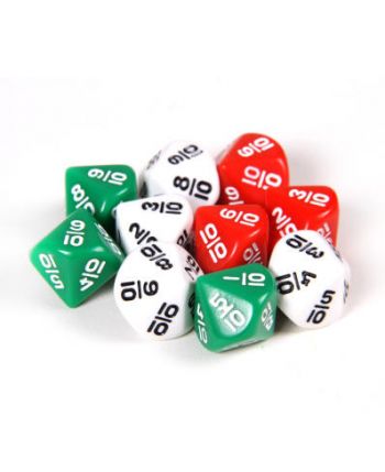 10 sided Dice- Fractions Set of 6 - GA321 