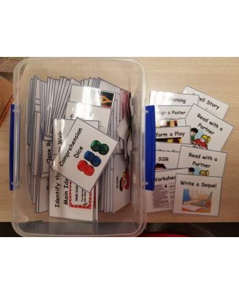 Reading Activity Cards for Taskboard- Middle/Senior Level